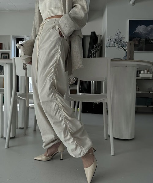 WILLFULLY（ウィルフリー）の「side gather drawstring PT（その他パンツ・レディース・ブラック/ストーン/ホワイト系その他・FREE）」の10枚目の写真