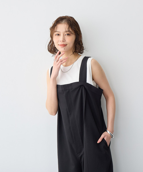 anyfee(エニフィー)の「【anyfee/プラスサイズ】USAコットンベーシックノースリーブカットソー(接触冷感)(Tシャツ/カットソー・レディース・ホワイト/チャコール/ブラック・LL/3L/4L/5L)」の12枚目の写真