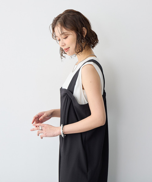 anyfee(エニフィー)の「【anyfee/プラスサイズ】USAコットンベーシックノースリーブカットソー(接触冷感)(Tシャツ/カットソー・レディース・ホワイト/チャコール/ブラック・LL/3L/4L/5L)」の14枚目の写真