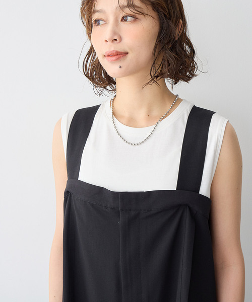 anyfee(エニフィー)の「【anyfee/プラスサイズ】USAコットンベーシックノースリーブカットソー(接触冷感)(Tシャツ/カットソー・レディース・ホワイト/チャコール/ブラック・LL/3L/4L/5L)」の16枚目の写真