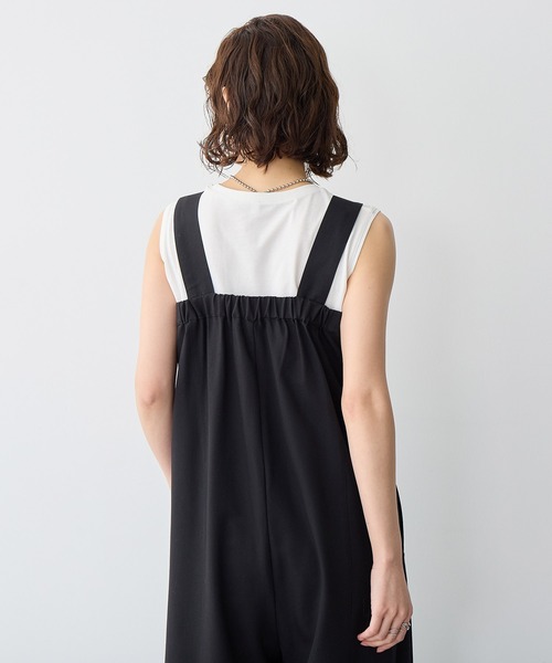anyfee(エニフィー)の「【anyfee/プラスサイズ】USAコットンベーシックノースリーブカットソー(接触冷感)(Tシャツ/カットソー・レディース・ホワイト/チャコール/ブラック・LL/3L/4L/5L)」の5枚目の写真