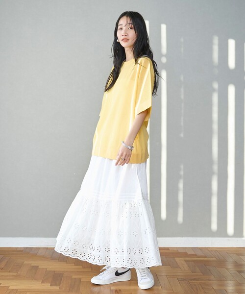 coen（コーエン）の「MARKET（マーケット）エンブロティアード スカート（スカート・レディース・ブラック/オフホワイト・FREE）」の8枚目の写真