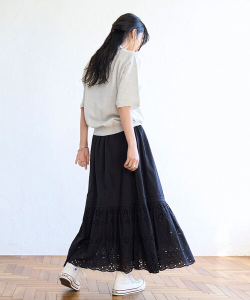 coen（コーエン）の「MARKET（マーケット）エンブロティアード スカート（スカート・レディース・ブラック/オフホワイト・FREE）」の15枚目の写真