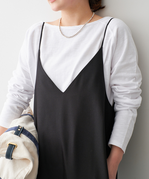 Spick & Span（スピックアンドスパン）の「《追加》コットンスラブクルーネックプルオーバー（Tシャツ/カットソー・レディース・ネイビー/イエロー/ホワイト/ピンク系その他・FREE）」の12枚目の写真