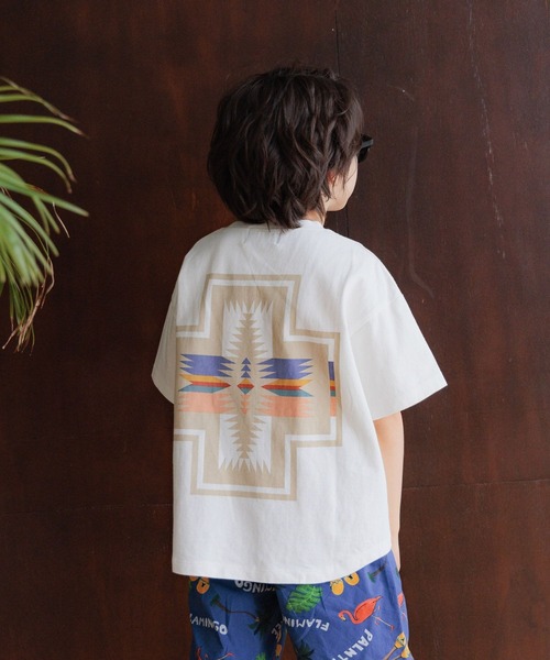 PENDLETON（ペンドルトン）の「【PENDLETON(ペンドルトン)】別注バックプリントTシャツ25SS(KIDS)（Tシャツ/カットソー・キッズ・ホワイト/ブルー/チャコール・110cm/120cm/130cm/140cm/150cm）」の7枚目の写真