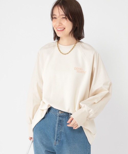 studio CLIP（スタディオクリップ）の「布帛切り替えラグランプルオーバー（Tシャツ/カットソー・レディース・グレー/アイボリー/ネイビー・FREE）」の9枚目の写真