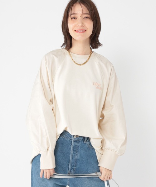 studio CLIP（スタディオクリップ）の「布帛切り替えラグランプルオーバー（Tシャツ/カットソー・レディース・グレー/アイボリー/ネイビー・FREE）」の11枚目の写真