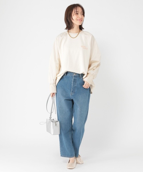 studio CLIP（スタディオクリップ）の「布帛切り替えラグランプルオーバー（Tシャツ/カットソー・レディース・グレー/アイボリー/ネイビー・FREE）」の12枚目の写真