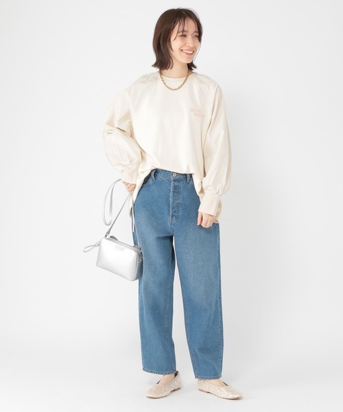 studio CLIP（スタディオクリップ）の「布帛切り替えラグランプルオーバー（Tシャツ/カットソー・レディース・グレー/アイボリー/ネイビー・FREE）」の14枚目の写真