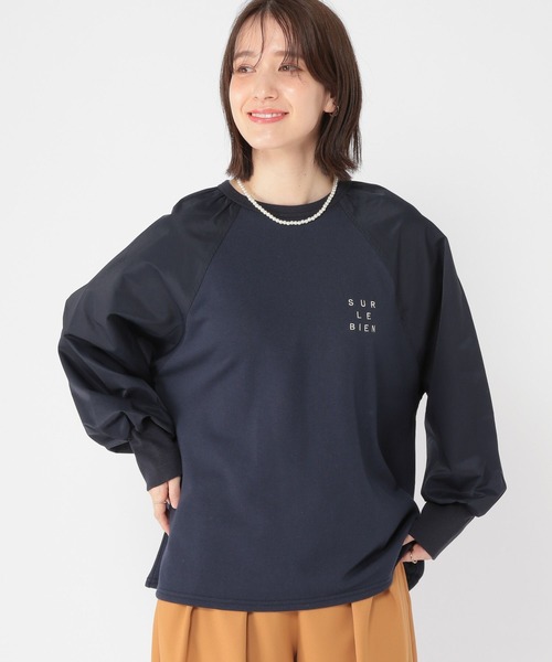 studio CLIP（スタディオクリップ）の「布帛切り替えラグランプルオーバー（Tシャツ/カットソー・レディース・グレー/アイボリー/ネイビー・FREE）」の15枚目の写真