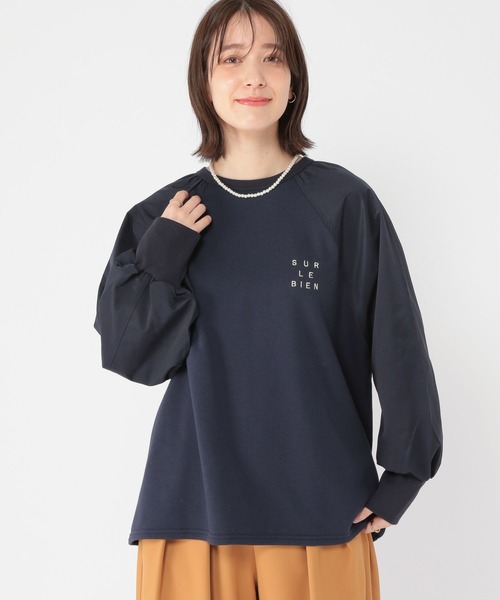 studio CLIP（スタディオクリップ）の「布帛切り替えラグランプルオーバー（Tシャツ/カットソー・レディース・グレー/アイボリー/ネイビー・FREE）」の17枚目の写真