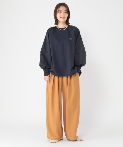 studio CLIP（スタディオクリップ）の「布帛切り替えラグランプルオーバー（Tシャツ/カットソー・レディース・グレー/アイボリー/ネイビー・FREE）」の18枚目の写真