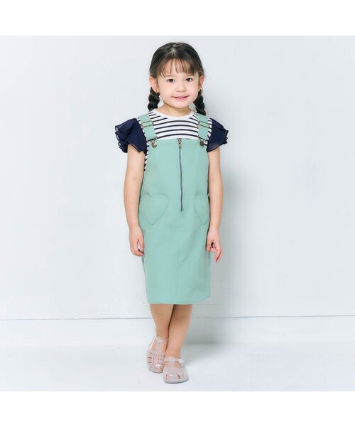 apres les cours（アプレレクール）の「【ジュニア対応】ワッフルレース・フリル半袖Tシャツ（Tシャツ/カットソー・キッズ・ブラック/アイボリー/その他2/ミント/ピンク・80/90/100/110/120/130/140）」の14枚目の写真