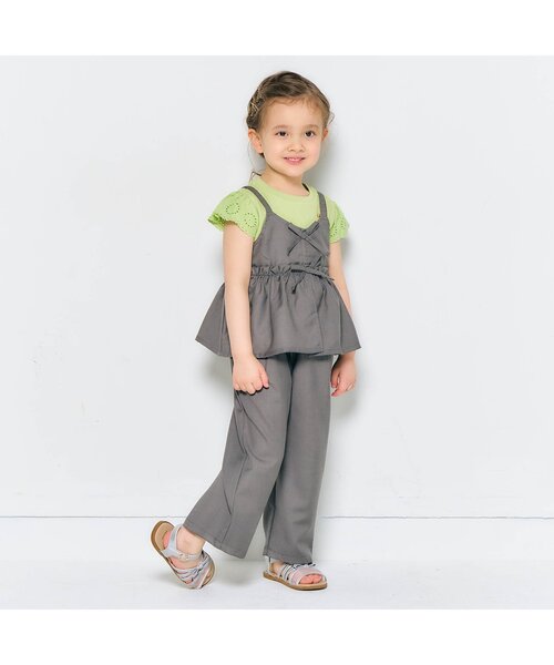 apres les cours（アプレレクール）の「【ジュニア対応】ワッフルレース・フリル半袖Tシャツ（Tシャツ/カットソー・キッズ・ブラック/アイボリー/その他2/ミント/ピンク・80/90/100/110/120/130/140）」の21枚目の写真