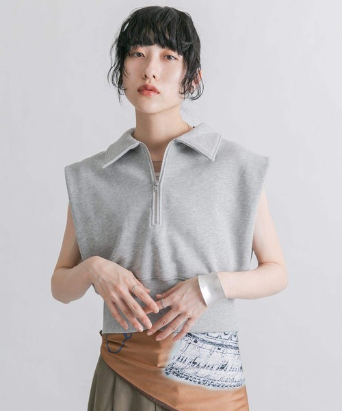KBF（ケイビーエフ）の「ショルダータックZIPスウェット（スウェット・レディース・グレー系その他/ブラウン/ネイビー・ONE）」の7枚目の写真