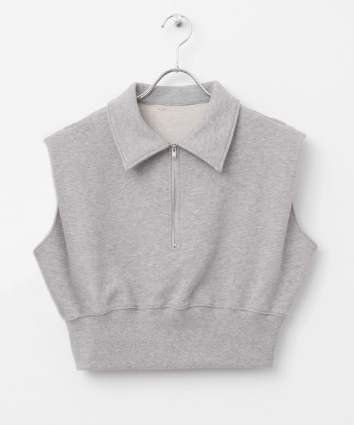 KBF（ケイビーエフ）の「ショルダータックZIPスウェット（スウェット・レディース・グレー系その他/ブラウン/ネイビー・ONE）」の16枚目の写真