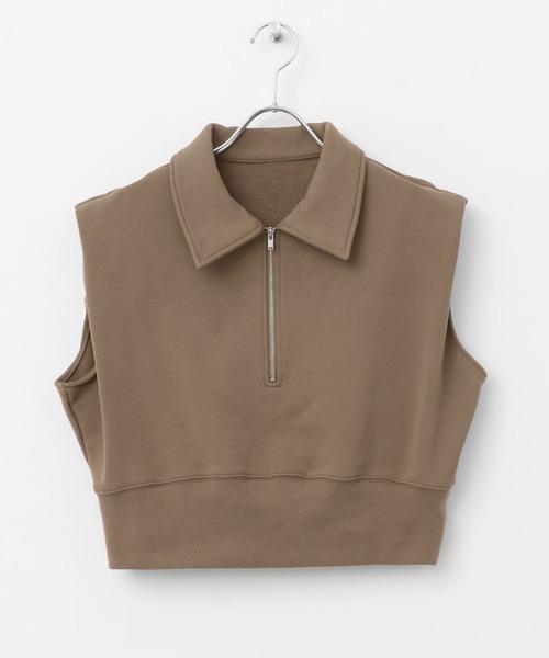 KBF（ケイビーエフ）の「ショルダータックZIPスウェット（スウェット・レディース・グレー系その他/ブラウン/ネイビー・ONE）」の17枚目の写真