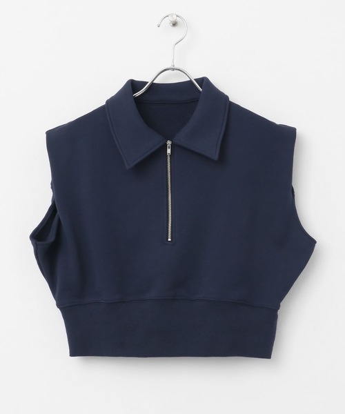 KBF（ケイビーエフ）の「ショルダータックZIPスウェット（スウェット・レディース・グレー系その他/ブラウン/ネイビー・ONE）」の18枚目の写真