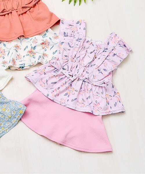 セール】【UVカット/ジュニア対応】レモン・花柄シャーリング