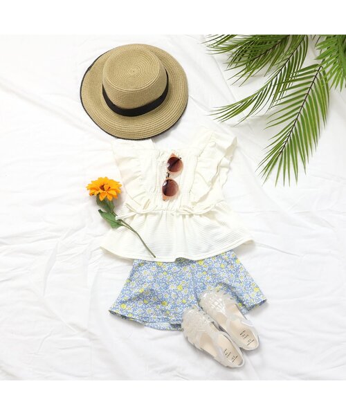 セール】【UVカット/ジュニア対応】レモン・花柄シャーリング