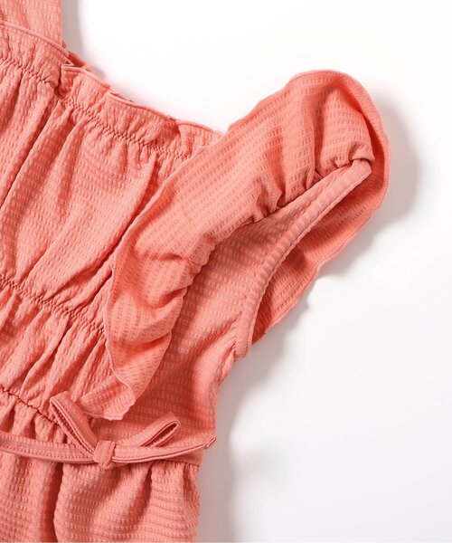 apres les cours（アプレレクール）の「【UVカット/ジュニア対応】レモン・花柄シャーリングセパレート水着（水着・キッズ・アイボリー/サーモンピンク/ラベンダー・80/90/100/110/120/130/140）」の22枚目の写真