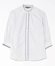 TOKYO SHIRTS | 【COFREX】 スタンド ピコレースブラウス 七分袖 レディースデザインシャツ(シャツ/ブラウス)