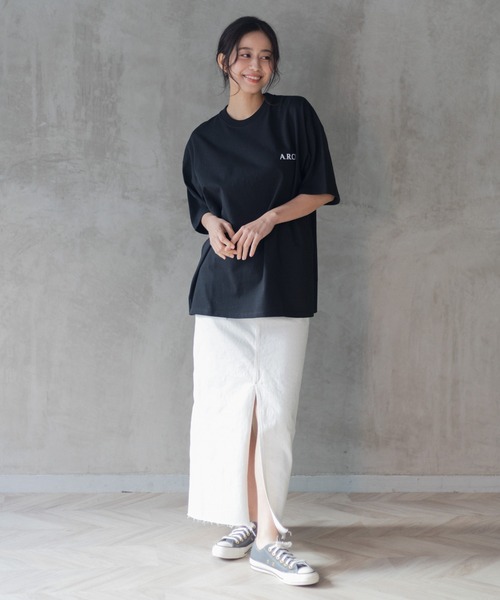 AMERICAN RAG CIE（アメリカンラグシー）の「for BAYFLOW リピートロゴショートスリーブTシャツ（Tシャツ/カットソー・レディース・ブラック/ホワイト・L/M）」の11枚目の写真