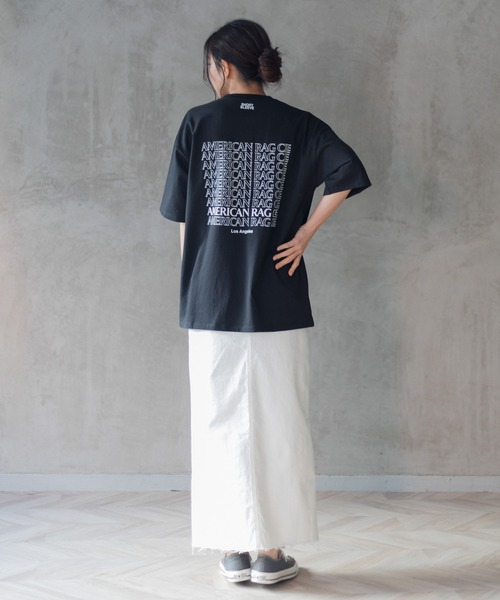 AMERICAN RAG CIE（アメリカンラグシー）の「for BAYFLOW リピートロゴショートスリーブTシャツ（Tシャツ/カットソー・レディース・ブラック/ホワイト・L/M）」の13枚目の写真