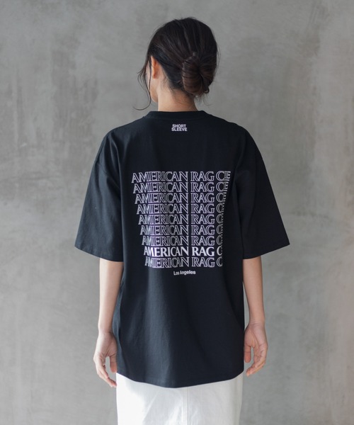 AMERICAN RAG CIE（アメリカンラグシー）の「for BAYFLOW リピートロゴショートスリーブTシャツ（Tシャツ/カットソー・レディース・ブラック/ホワイト・L/M）」の16枚目の写真