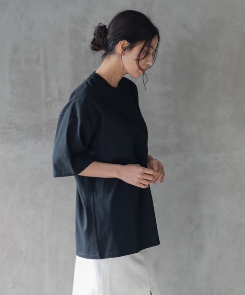 AMERICAN RAG CIE（アメリカンラグシー）の「for BAYFLOW リピートロゴショートスリーブTシャツ（Tシャツ/カットソー・レディース・ブラック/ホワイト・L/M）」の15枚目の写真