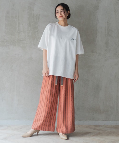 AMERICAN RAG CIE（アメリカンラグシー）の「for BAYFLOW リピートロゴショートスリーブTシャツ（Tシャツ/カットソー・レディース・ブラック/ホワイト・L/M）」の3枚目の写真