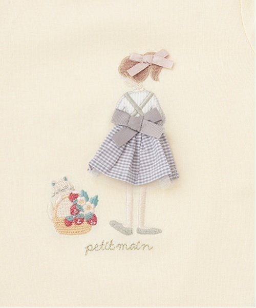 petit main(プティマイン)の「【リンク】girlアップリケ長T(キッズ)(Tシャツ/カットソー・キッズ・オフホワイト/クリーム/レッド/ネイビー・130cm/80cm/100cm/110cm/120cm/90cm)」の17枚目の写真