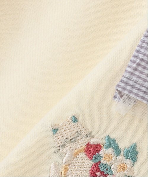 petit main(プティマイン)の「【リンク】girlアップリケ長T(キッズ)(Tシャツ/カットソー・キッズ・オフホワイト/クリーム/レッド/ネイビー・130cm/80cm/100cm/110cm/120cm/90cm)」の20枚目の写真