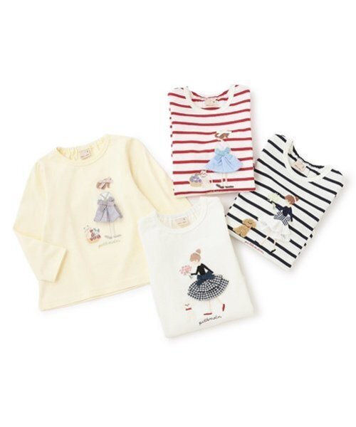 petit main(プティマイン)の「【リンク】girlアップリケ長T(キッズ)(Tシャツ/カットソー・キッズ・オフホワイト/クリーム/レッド/ネイビー・130cm/80cm/100cm/110cm/120cm/90cm)」の21枚目の写真