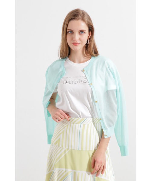 ピンキー＆ダイアン　2024SSシアーニットカーディガン　ホワイト ピンキー＆ダイアン 2024SSシアーニットカーディガン ホワイト