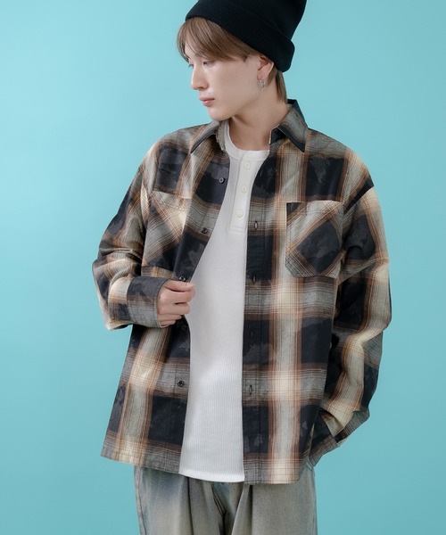 SIDEWAY STANCE(サイドウェイスタンス)の「【SIDEWAY STANCE】ワッフル ヘンリー ネック 長袖Tシャツ(Tシャツ/カットソー・メンズ・ホワイト/ブラック/杢グレー・X-LARGE/LARGE/MEDIUM/SMALL)」の7枚目の写真