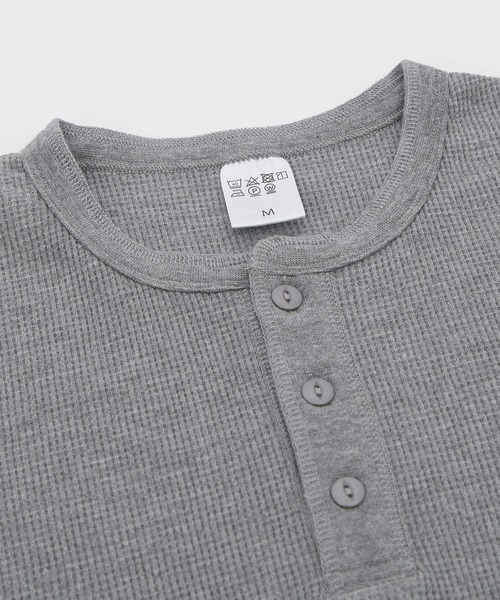 SIDEWAY STANCE(サイドウェイスタンス)の「【SIDEWAY STANCE】ワッフル ヘンリー ネック 長袖Tシャツ(Tシャツ/カットソー・メンズ・ホワイト/ブラック/杢グレー・X-LARGE/LARGE/MEDIUM/SMALL)」の19枚目の写真