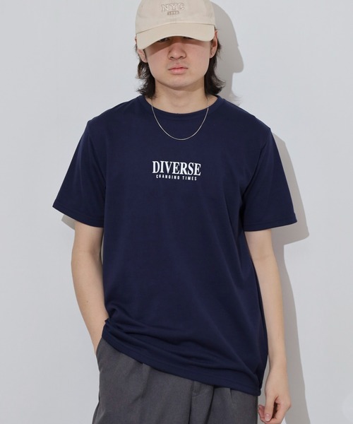 FUNALIVE(ファンアライブ)の「ミニロゴTシャツ 吸水速乾 UVカット(Tシャツ/カットソー・メンズ・ホワイト/サーモンピンク/スミクロ/ネイビー/ミント/ブラック/グレイッシュベージュ/ブラック系その他2/オリーブ/ブルー/オフホワイト/ブラック系その他3・M/L/LL)」の10枚目の写真