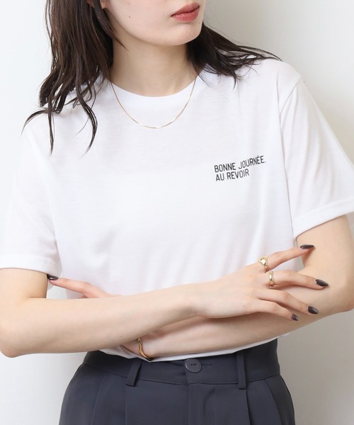 FUNALIVE(ファンアライブ)の「ミニロゴTシャツ 吸水速乾 UVカット(Tシャツ/カットソー・メンズ・ホワイト/サーモンピンク/スミクロ/ネイビー/ミント/ブラック/グレイッシュベージュ/ブラック系その他2/オリーブ/ブルー/オフホワイト/ブラック系その他3・M/L/LL)」の2枚目の写真