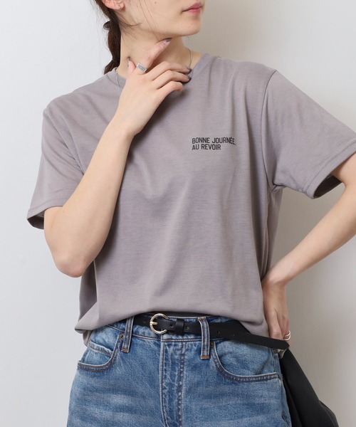FUNALIVE(ファンアライブ)の「ミニロゴTシャツ 吸水速乾 UVカット(Tシャツ/カットソー・メンズ・ホワイト/サーモンピンク/スミクロ/ネイビー/ミント/ブラック/グレイッシュベージュ/ブラック系その他2/オリーブ/ブルー/オフホワイト/ブラック系その他3・M/L/LL)」の7枚目の写真