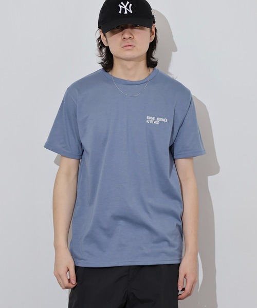 FUNALIVE(ファンアライブ)の「ミニロゴTシャツ 吸水速乾 UVカット(Tシャツ/カットソー・メンズ・ホワイト/サーモンピンク/スミクロ/ネイビー/ミント/ブラック/グレイッシュベージュ/ブラック系その他2/オリーブ/ブルー/オフホワイト/ブラック系その他3・M/L/LL)」の11枚目の写真