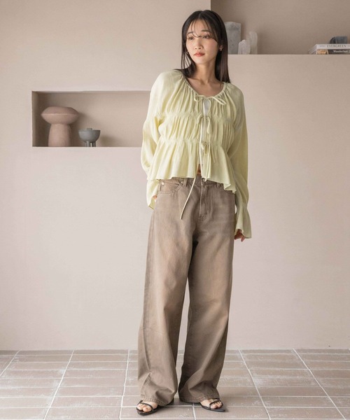 ヨウリュウシャーリングショートブラウス 289336（シャツ/ブラウス