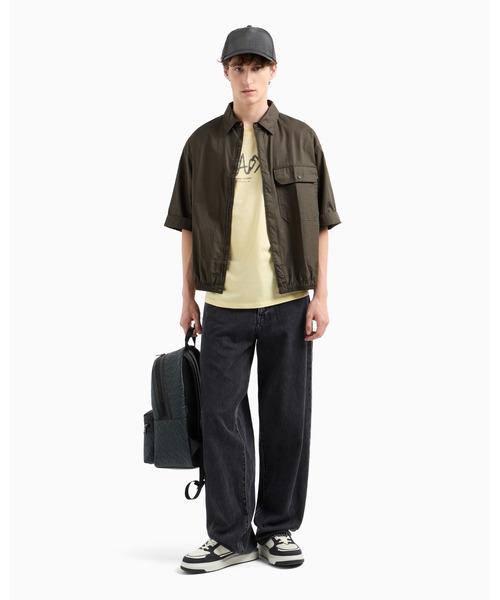 ARMANI EXCHANGE（アルマーニエクスチェンジ）の「【A|X アルマーニ エクスチェンジ】AXロゴ 半袖クルーネックTシャツ/REGULAR+（Tシャツ/カットソー・メンズ・ライトイエロー/ブラック・LARGE/MEDIUM/SMALL/X-LARGE/X-SMALL/XX-LARGE）」の5枚目の写真