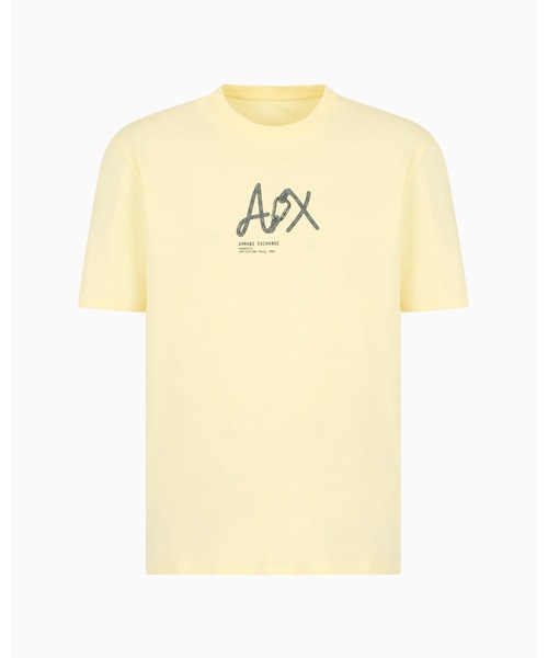 ARMANI EXCHANGE（アルマーニエクスチェンジ）の「【A|X アルマーニ エクスチェンジ】AXロゴ 半袖クルーネックTシャツ/REGULAR+（Tシャツ/カットソー・メンズ・ライトイエロー/ブラック・LARGE/MEDIUM/SMALL/X-LARGE/X-SMALL/XX-LARGE）」の6枚目の写真