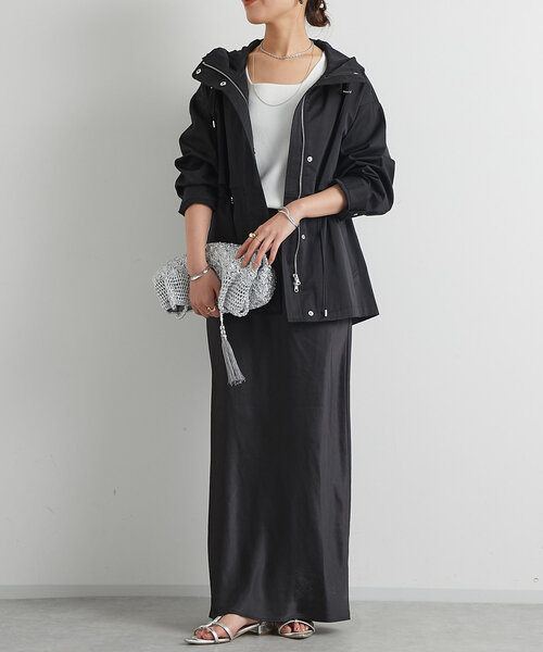 un dix cors(アンディコール)の「《ソフトな艶やかさで上品見え》ビンテージサテンスカート(スカート・レディース・ブラック/アイボリー/カーキ・FREE/S)」の19枚目の写真