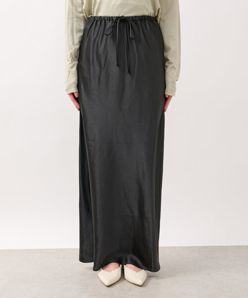 un dix cors(アンディコール)の「《ソフトな艶やかさで上品見え》ビンテージサテンスカート(スカート・レディース・ブラック/アイボリー/カーキ・FREE/S)」の21枚目の写真