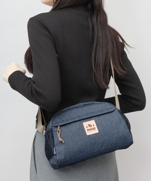 moz(モズ)の「撥水加工 ナイロン 半円型 ラウンドミニショルダーバッグ アウトドアシリーズ(ショルダーバッグ・レディース・グレー/ブルー/ブラック・FREE)」の3枚目の写真