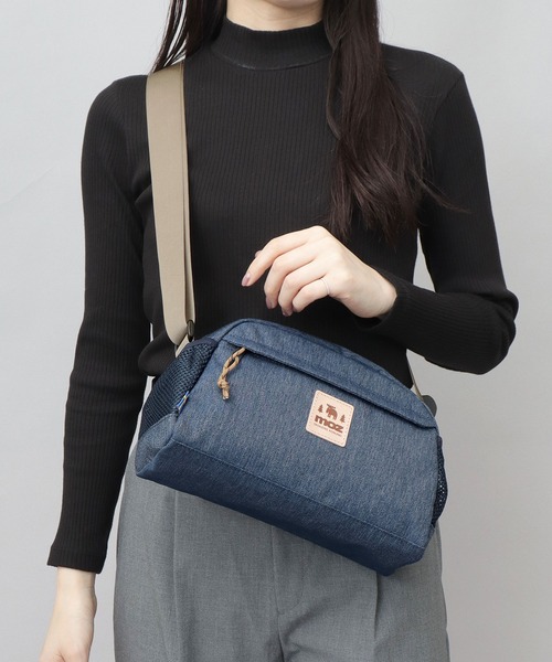moz(モズ)の「撥水加工 ナイロン 半円型 ラウンドミニショルダーバッグ アウトドアシリーズ(ショルダーバッグ・レディース・グレー/ブルー/ブラック・FREE)」の6枚目の写真