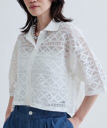 GALLEST | ハーフスリーブレースポロ(シャツ/ブラウス)