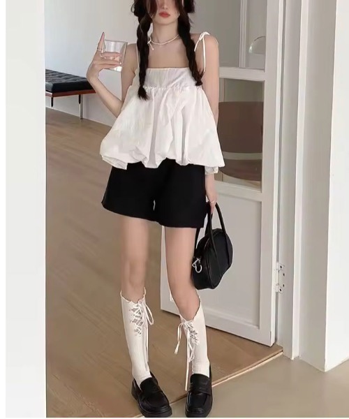 ammy.（エイミードット）の「【 ammy. / エイミードット 】 バルーン リボン キャミソール（キャミソール・レディース・グレー/ブルー/ホワイト・L/M/S）」の5枚目の写真